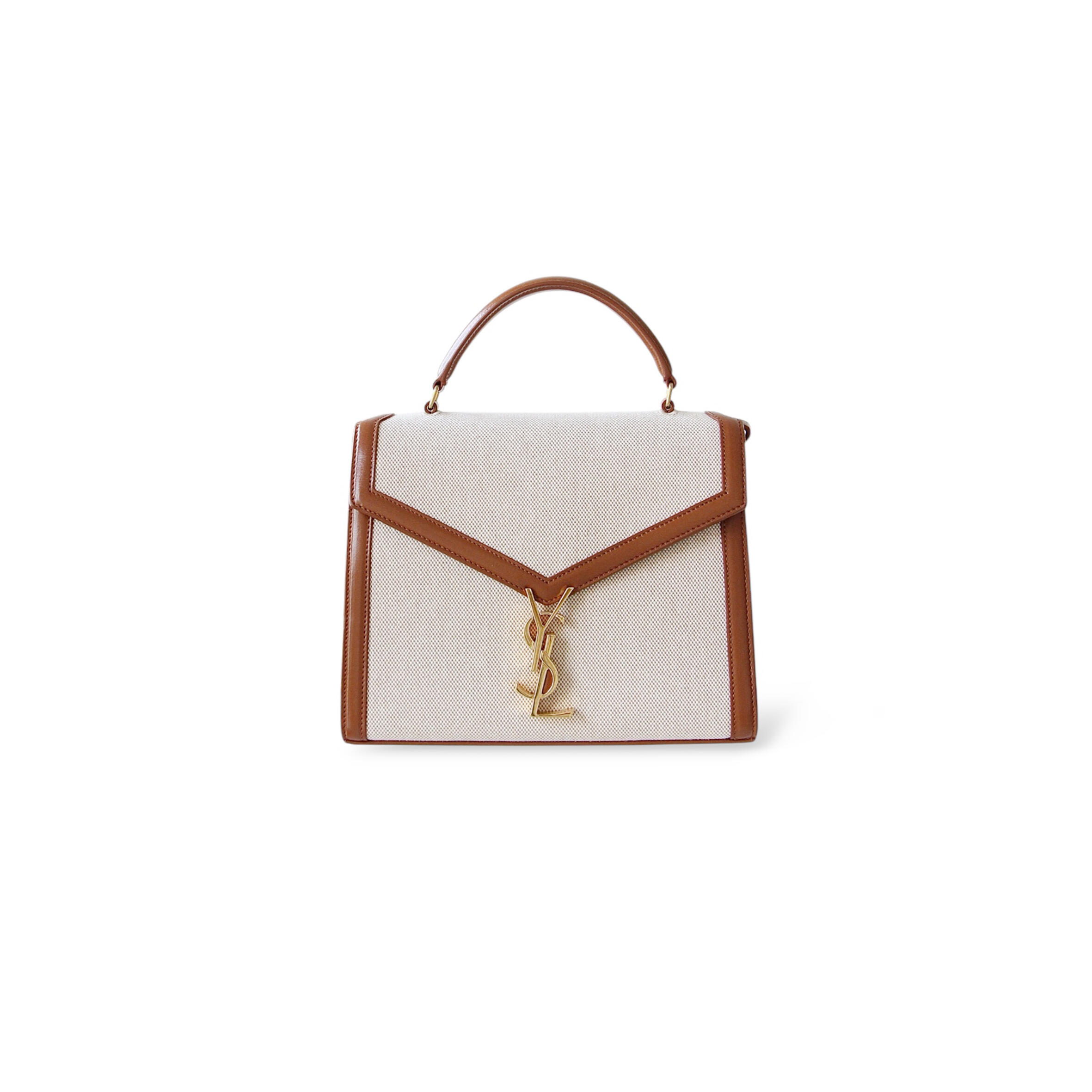 Y*L cassandra medium top handle bag in canvas and calfskin 578000 (24.5*20*11.5cm)